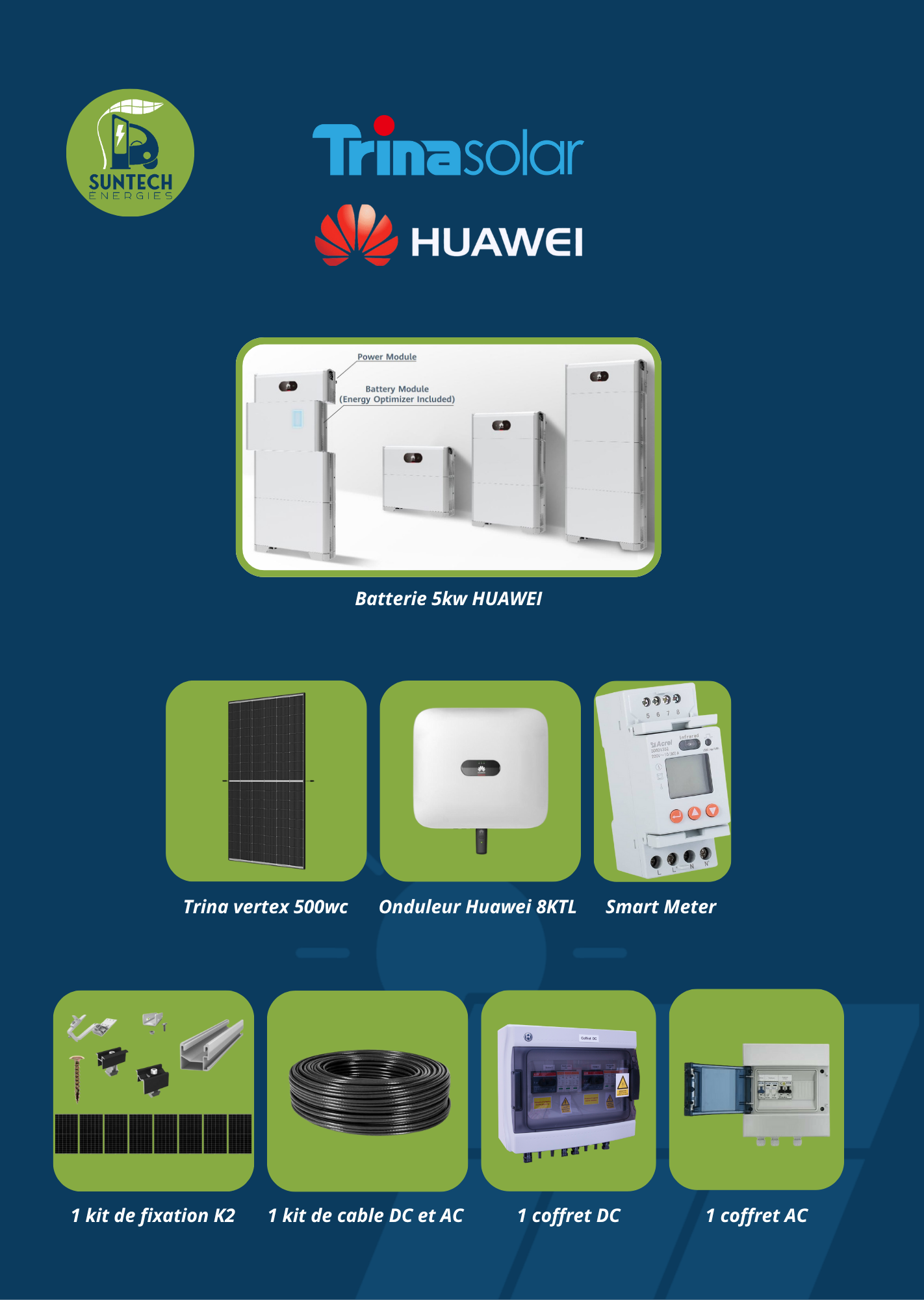 Kit solaire autoconsommation – Pack Standard Optimum 9 kWc Suntech Énergies